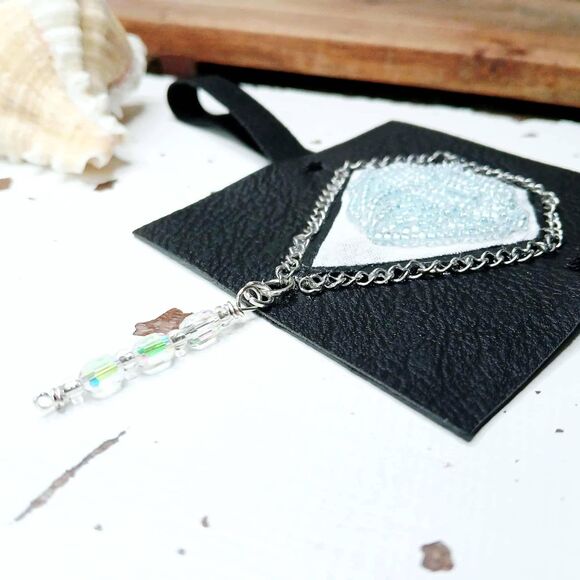 Diamond Embroidered Beaded Eye Patch, Adjustable Vision Accessory, Ocular Aid - Picture 4 of 5